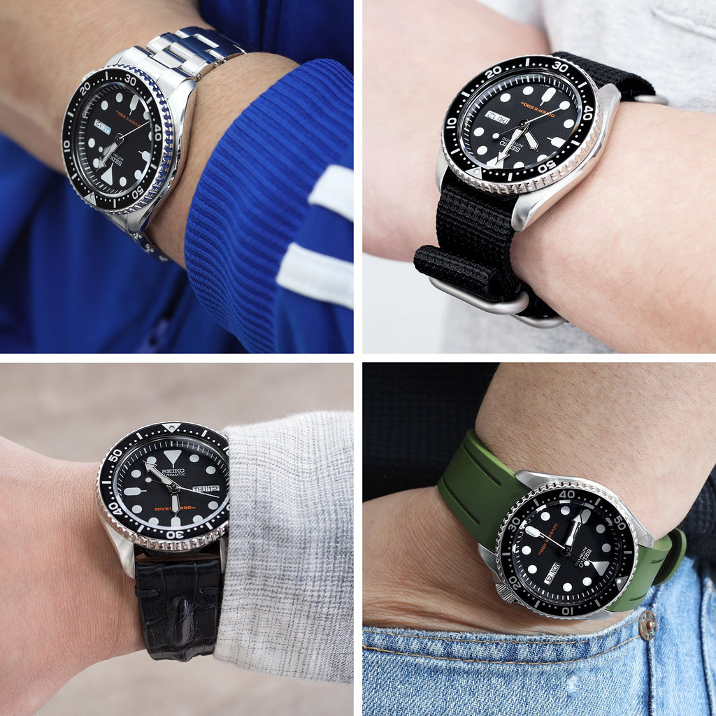 Seiko SKX Watch Strap Guide--8 Recommendations Bracelet, NATO, Perlon,  Suede, Leather, Rubber 