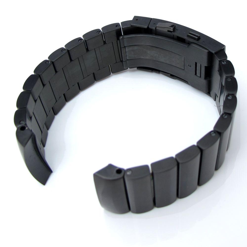 24mm Bandoleer PVD Black stainless Steel Replacement band for Panerai ...