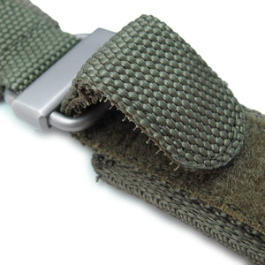 22mm MiLTAT Honeycomb Military Green Nylon Velcro Fastener Watch Strap ...