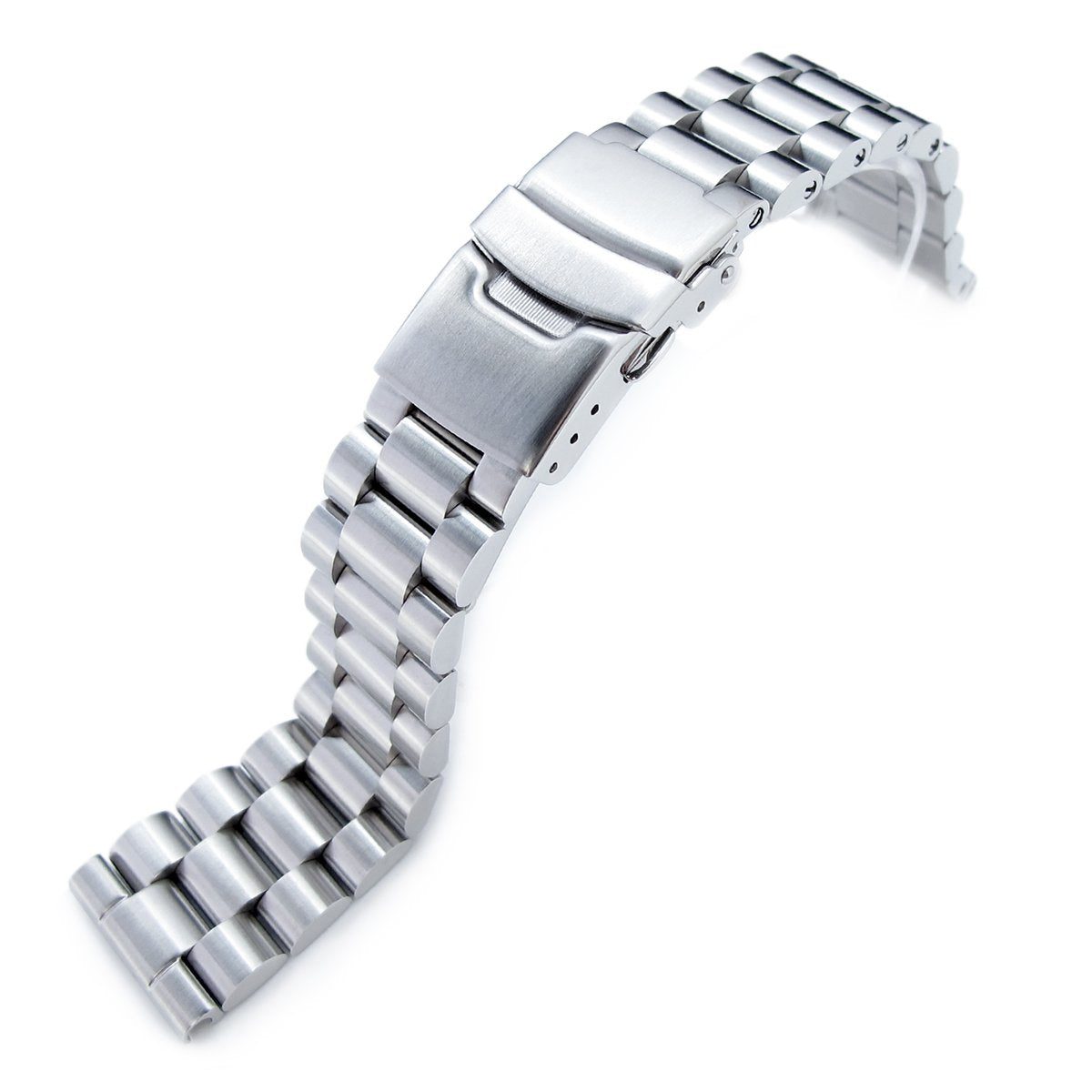 Straight End 22mm Stainless Steel Endmill Bracelet | Strapcode