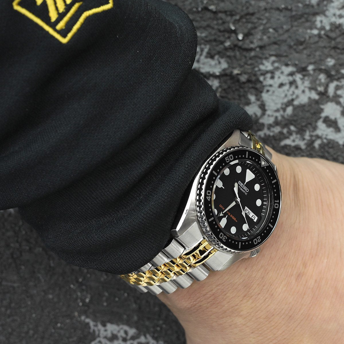 Seiko SKX013 Stainless Bracelet Super-O Boyer 2 Tone Gold| Strapcode