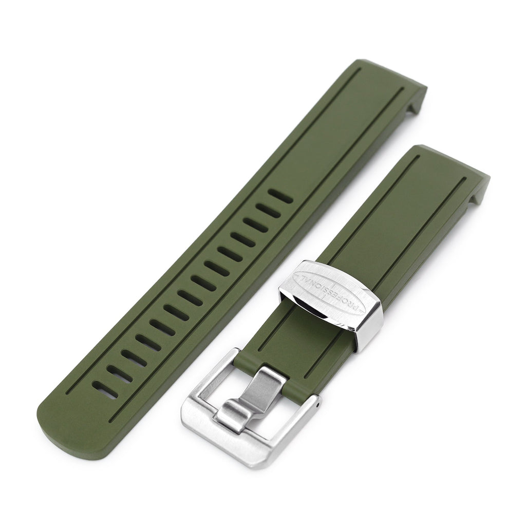 Seiko Green Sumo SPB103 Curved End Lug Rubber Watch Band |Crafter Blue–  Strapcode