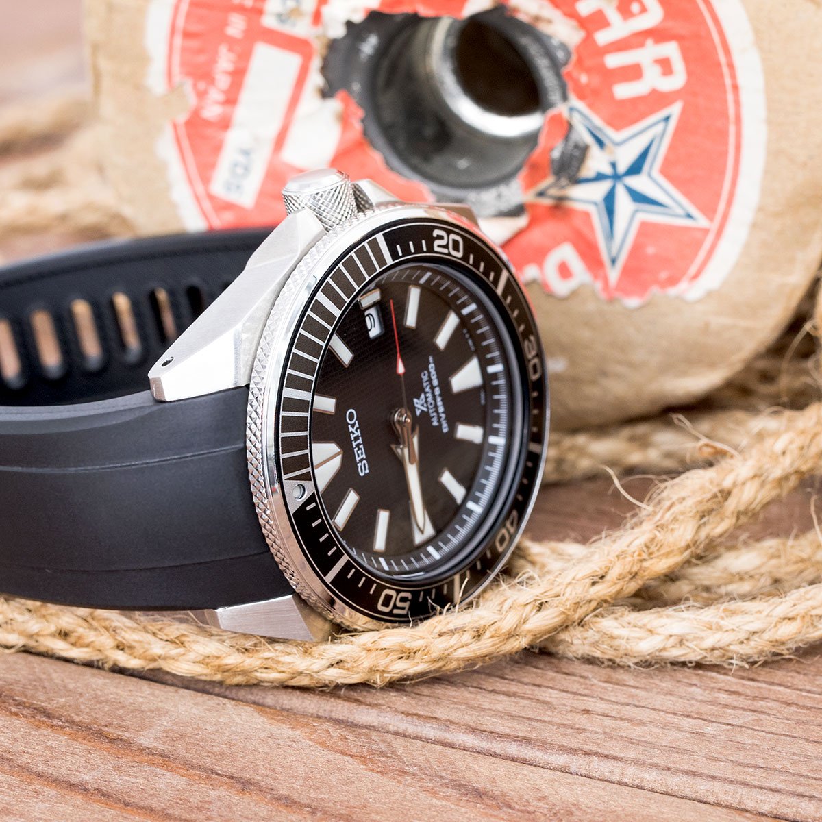 Top 74+ imagen seiko samurai on rubber strap