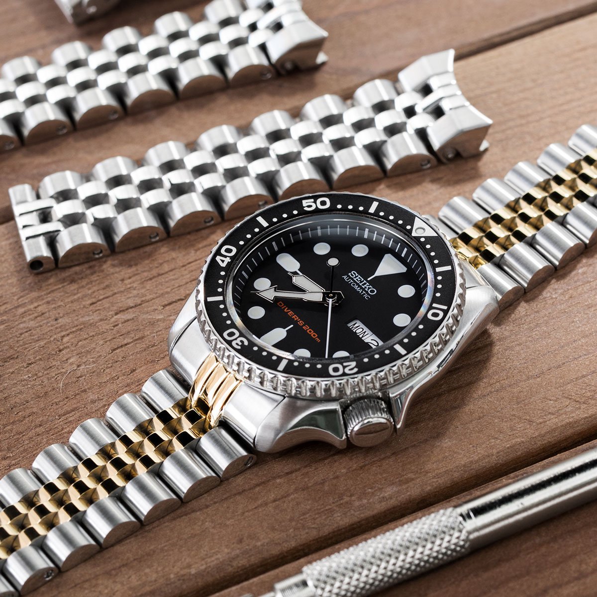 Seiko Mod SKX007 SKX009 Curved End J Louis Bracelet | Strapcode