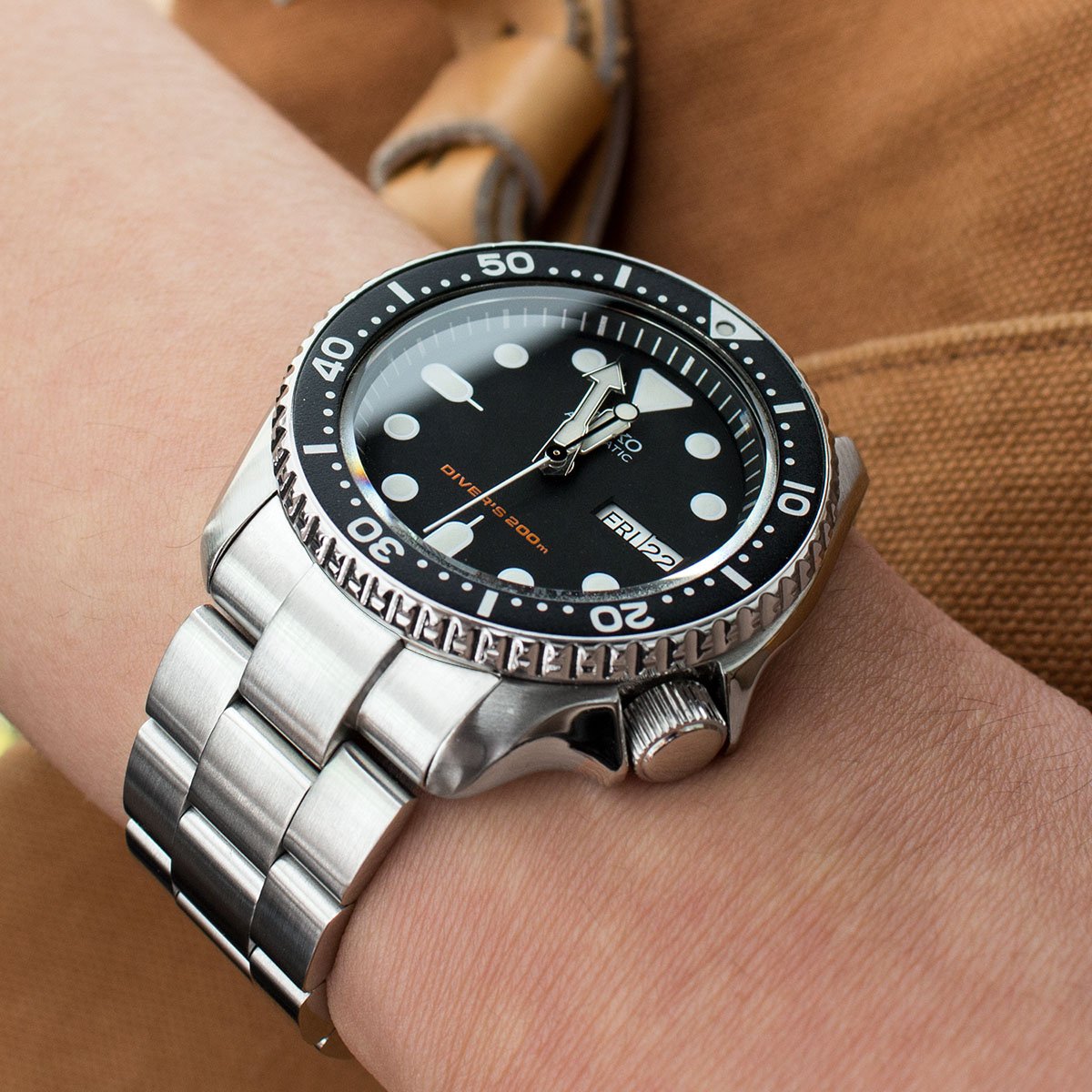 Seiko Mod Seiko SKX007 Stainless Bracelet Super-O Boyer | Strapcode