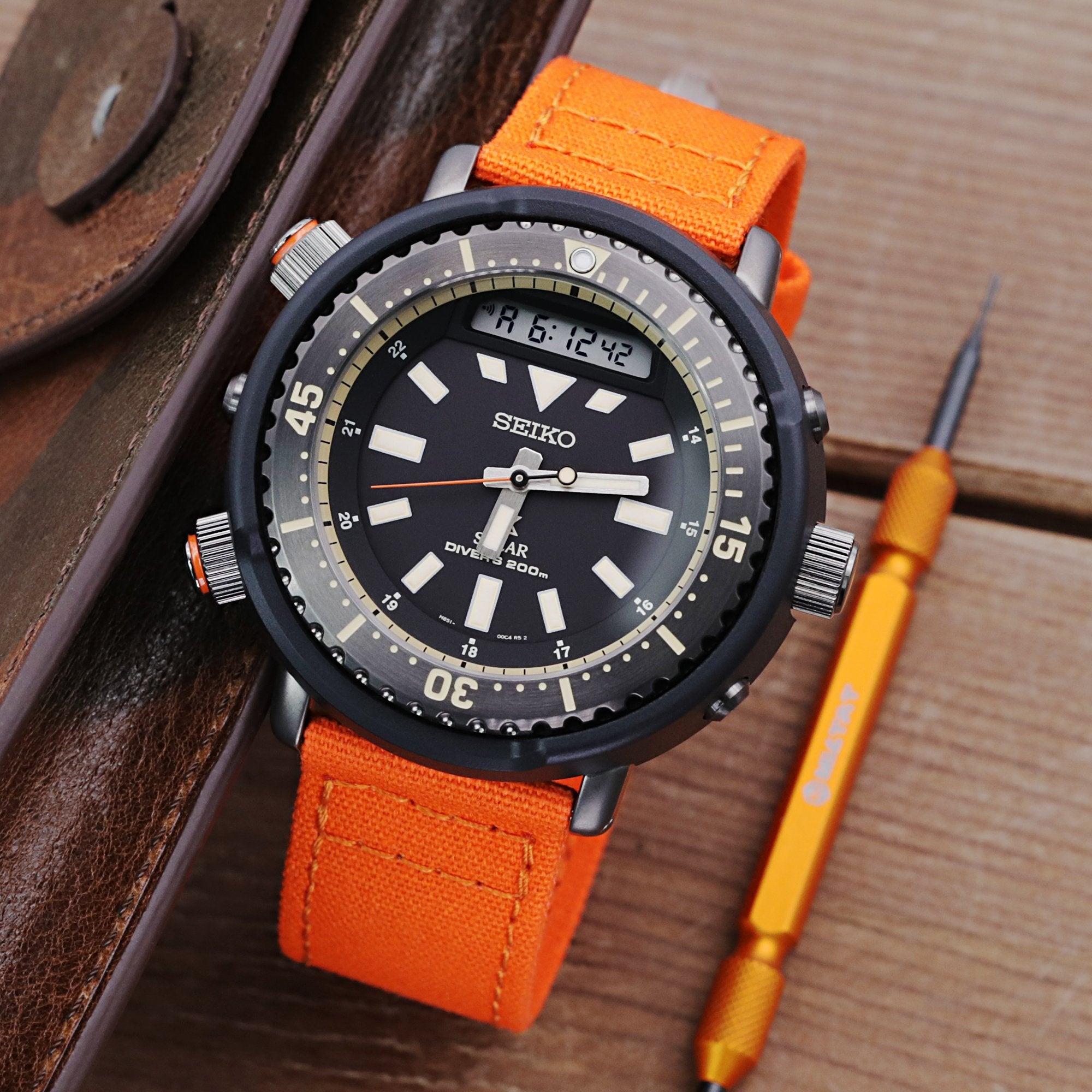 Orange Quick Release Canvas Watch Strap | Strapcode