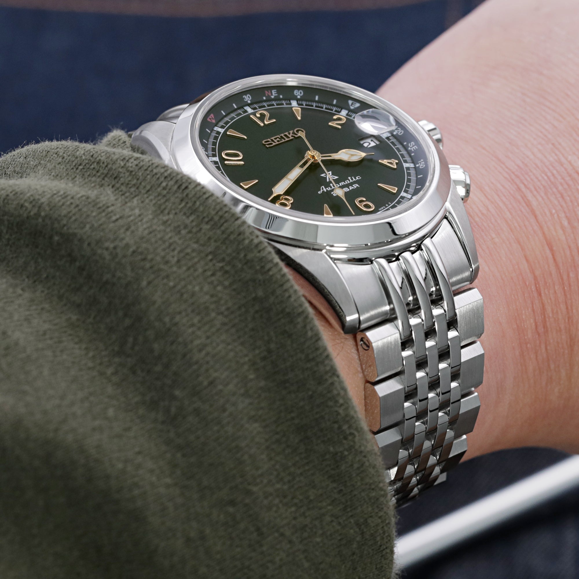 Seiko Alpinist SARB017 Curved End Asteroid Watch Bands | Strapcode