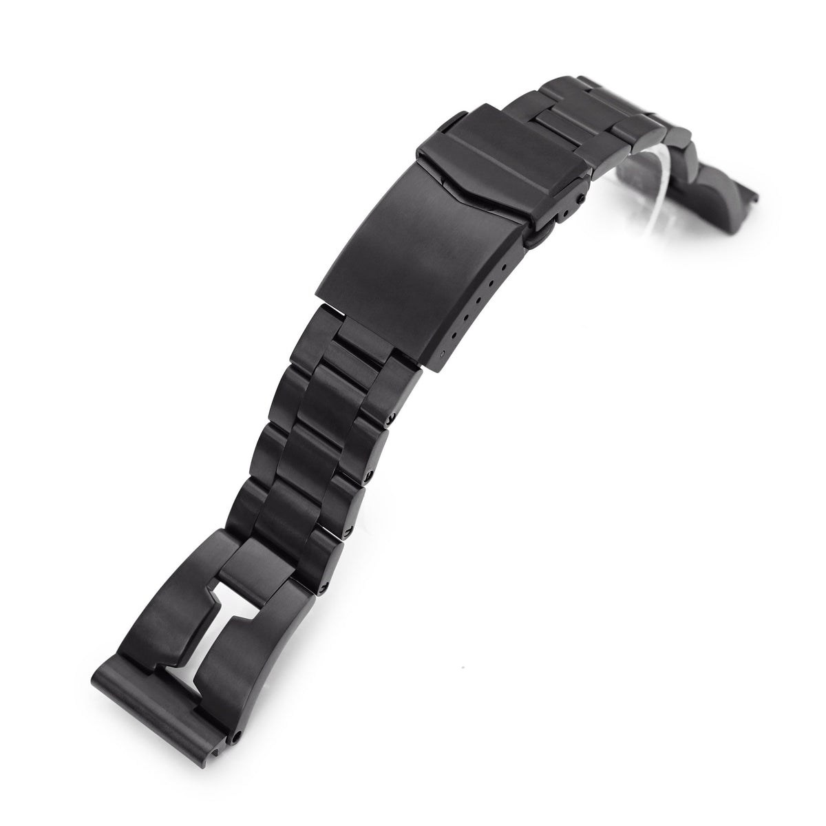 Stainless Steel Metal Bracelet Watch Band Black Plated (Set of 5 End  Pieces) Fits 20mm-24mm