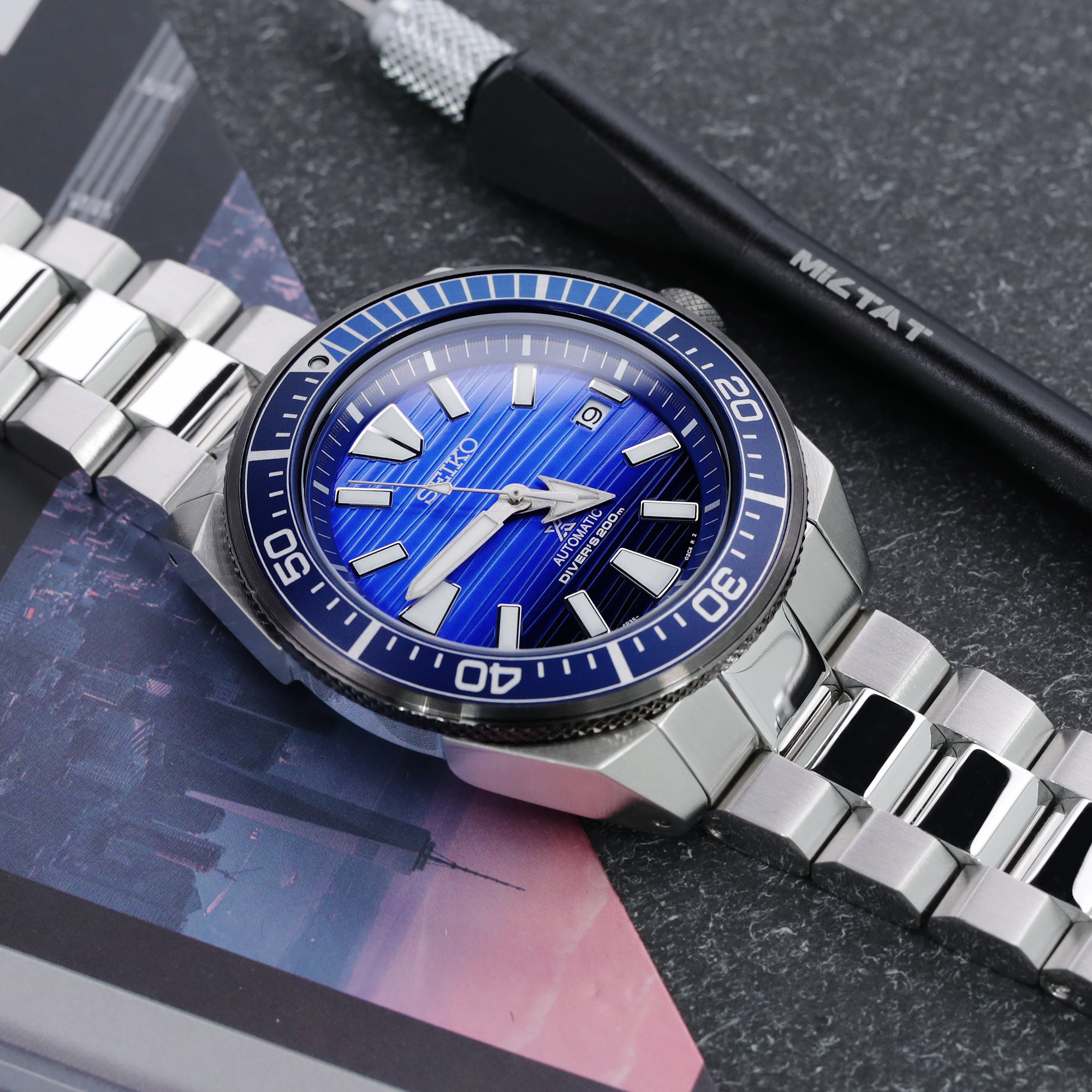 Seiko Mod Samurai SRPB51 Curved End Hexad Bracelet | Strapcode