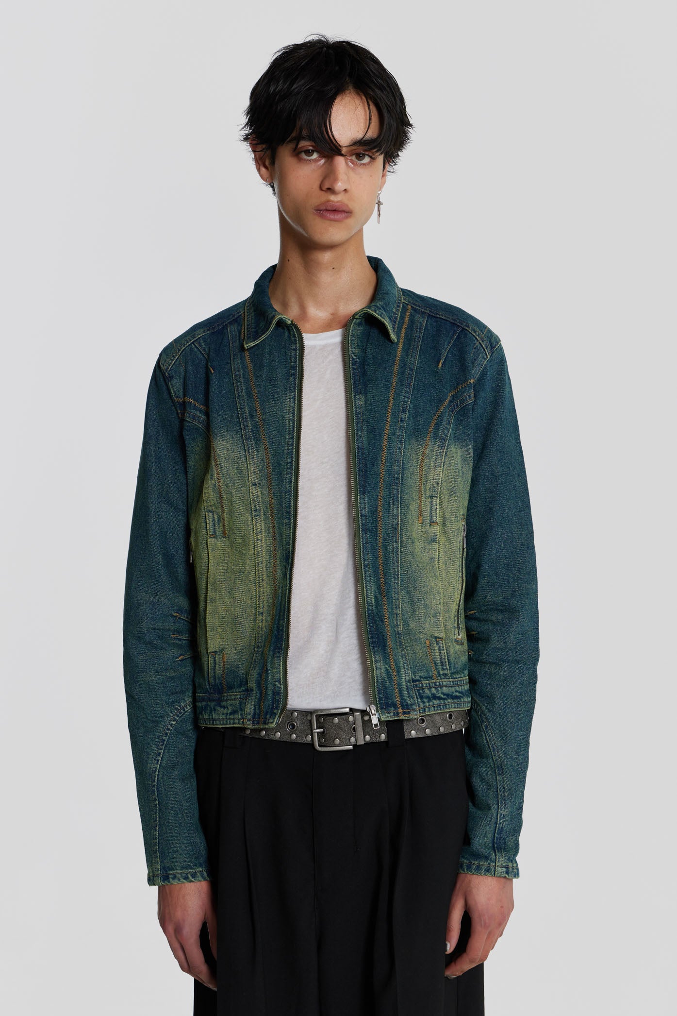 Exhaust Sandblast Denim Jacket