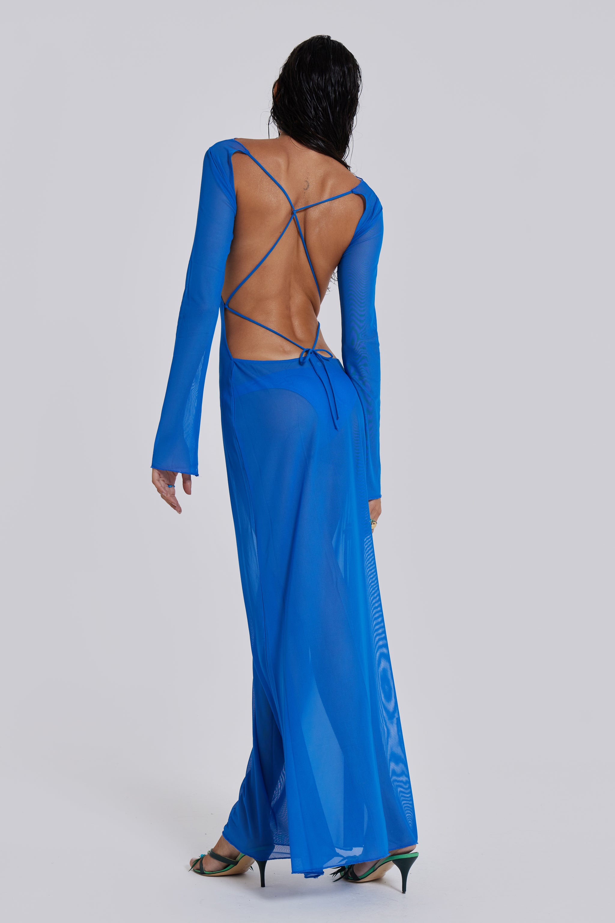 Jaded London Ziva Sheer Maxi Beach Dress