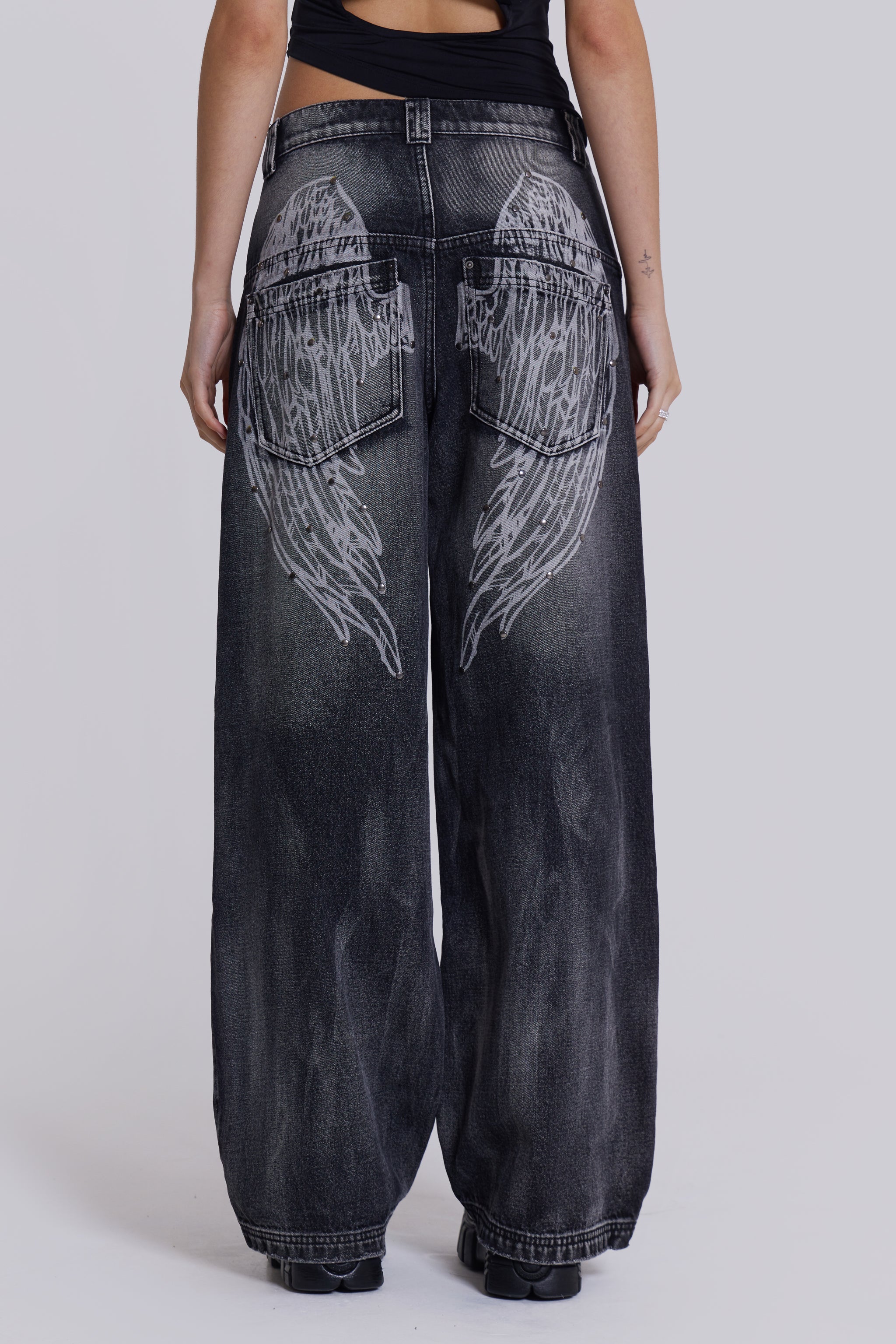 Jaded London Black Ethereal Colossus Jeans