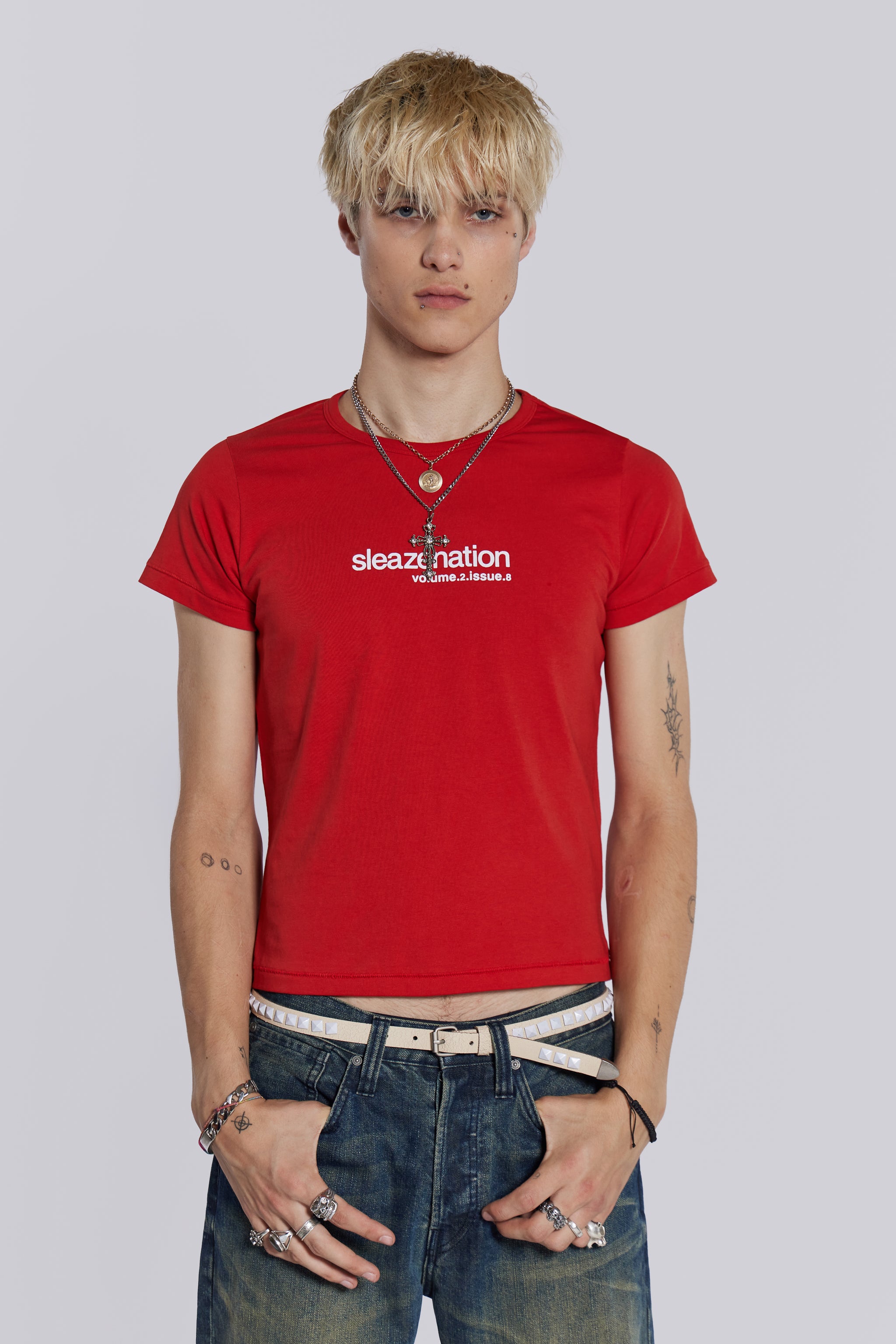 Jaded London Red How are you? Tee