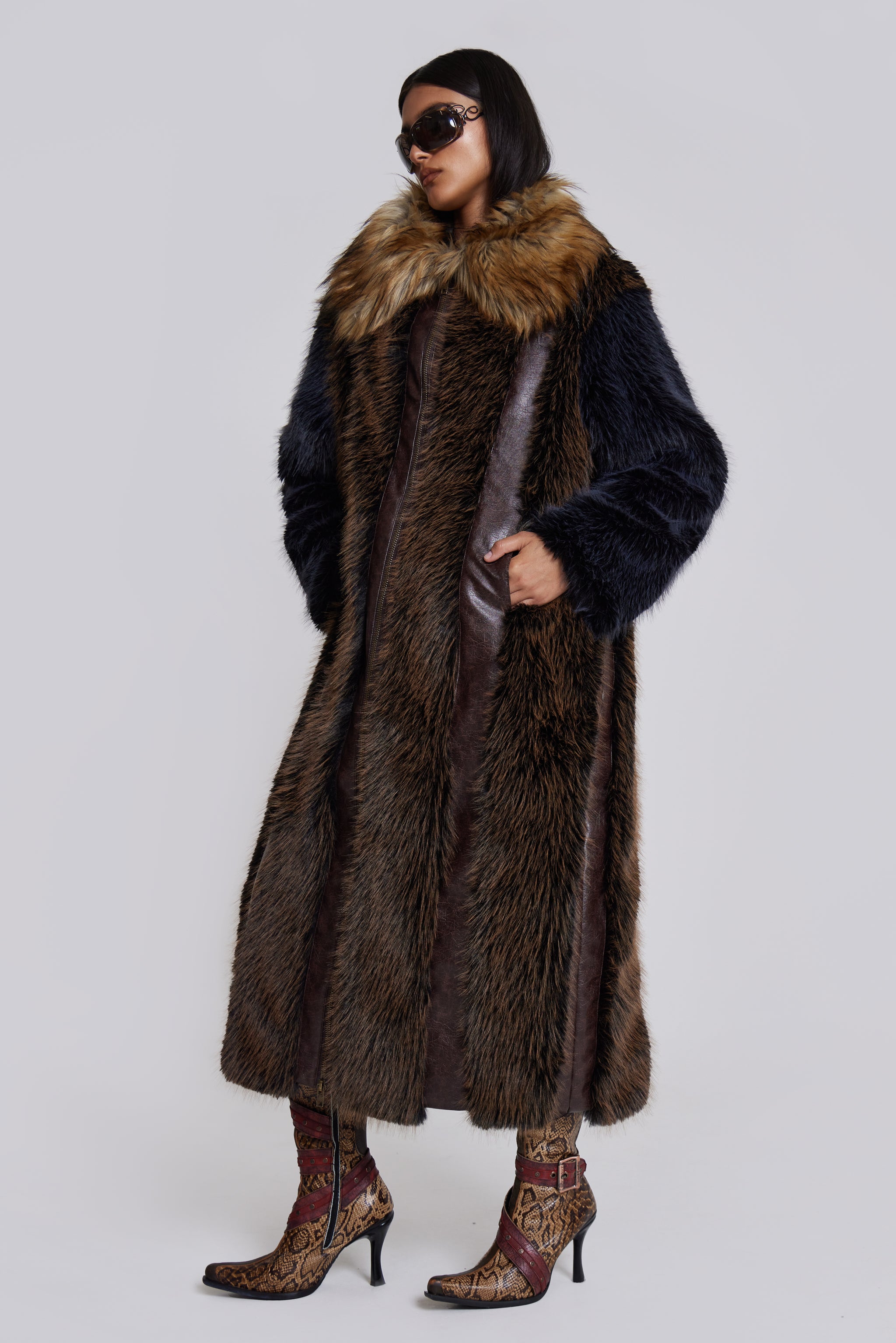 Jaded London Agyness Faux Fur Coat