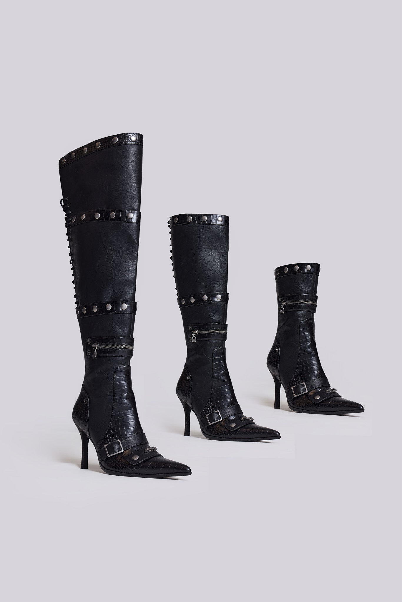 Jaded London Destiny 3 in 1 Boot in Black