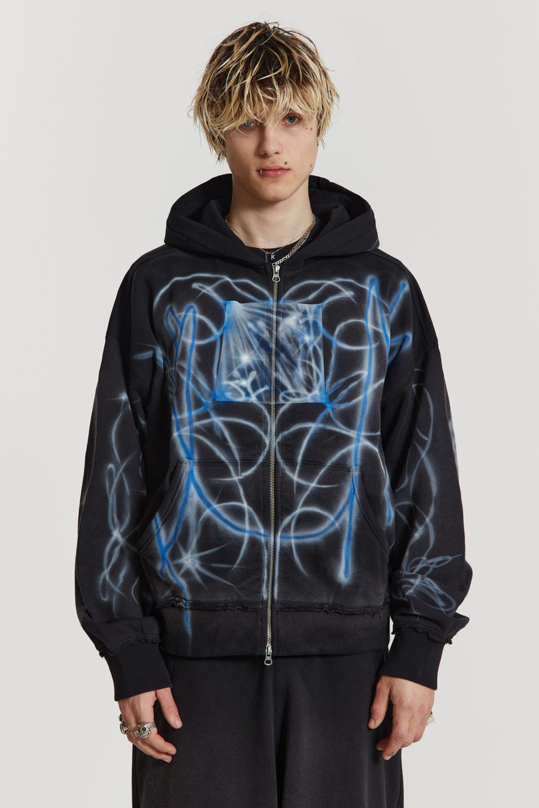 Jaded London Light Across The Water Zip Up Hoodie