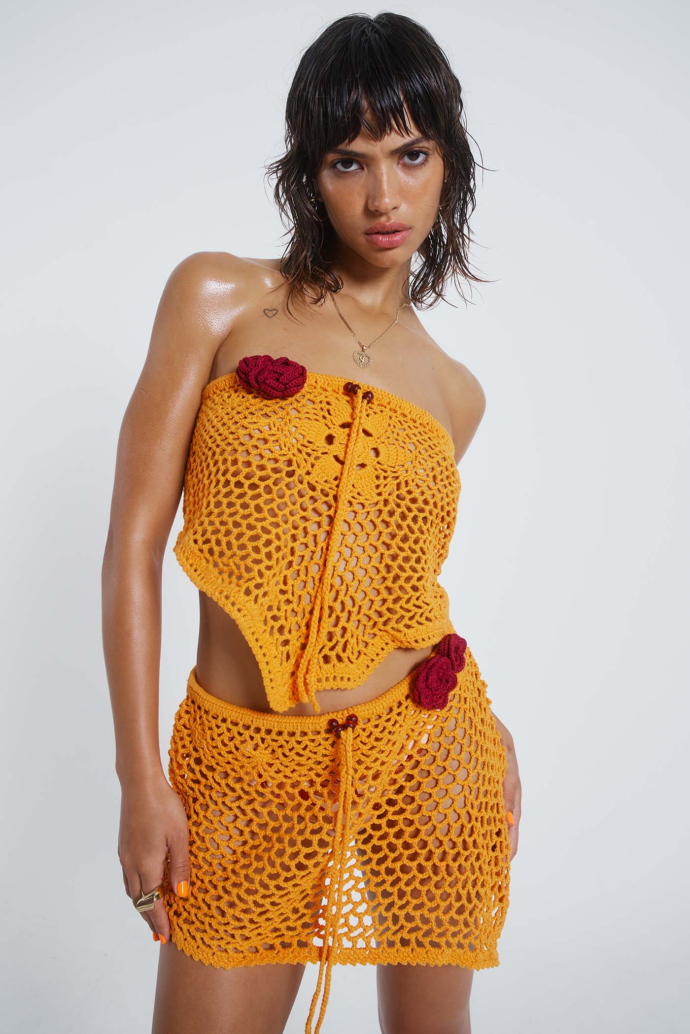 Honolulu Asymmetric Crochet Boob Tube