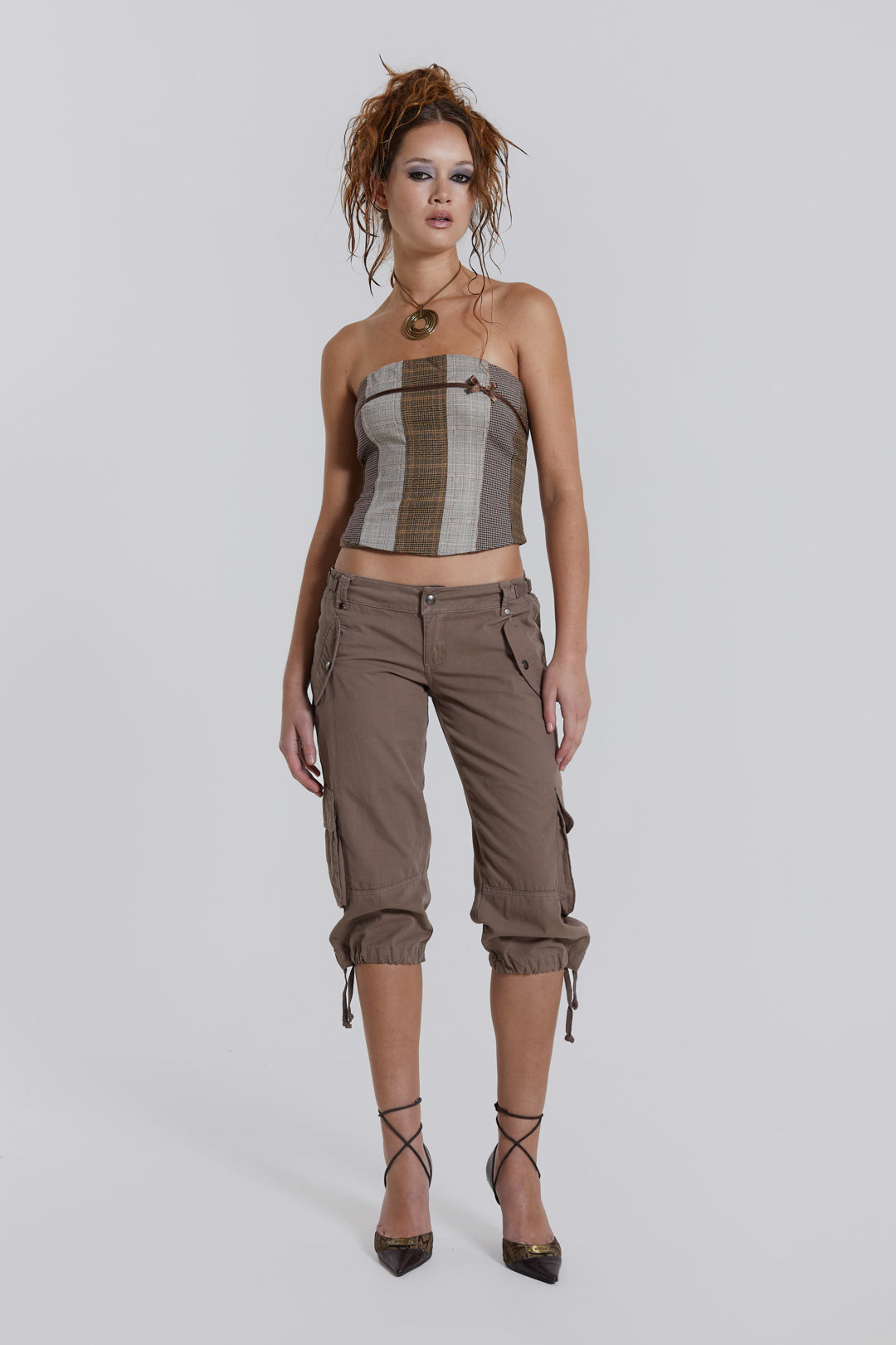 Jaded London Instinct Capri Cropped Cargo Shorts