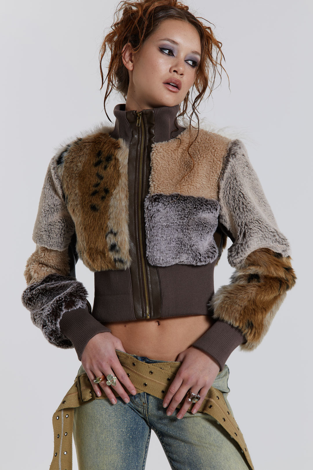 Jaded London Soho Faux Fur Bomber Jacket