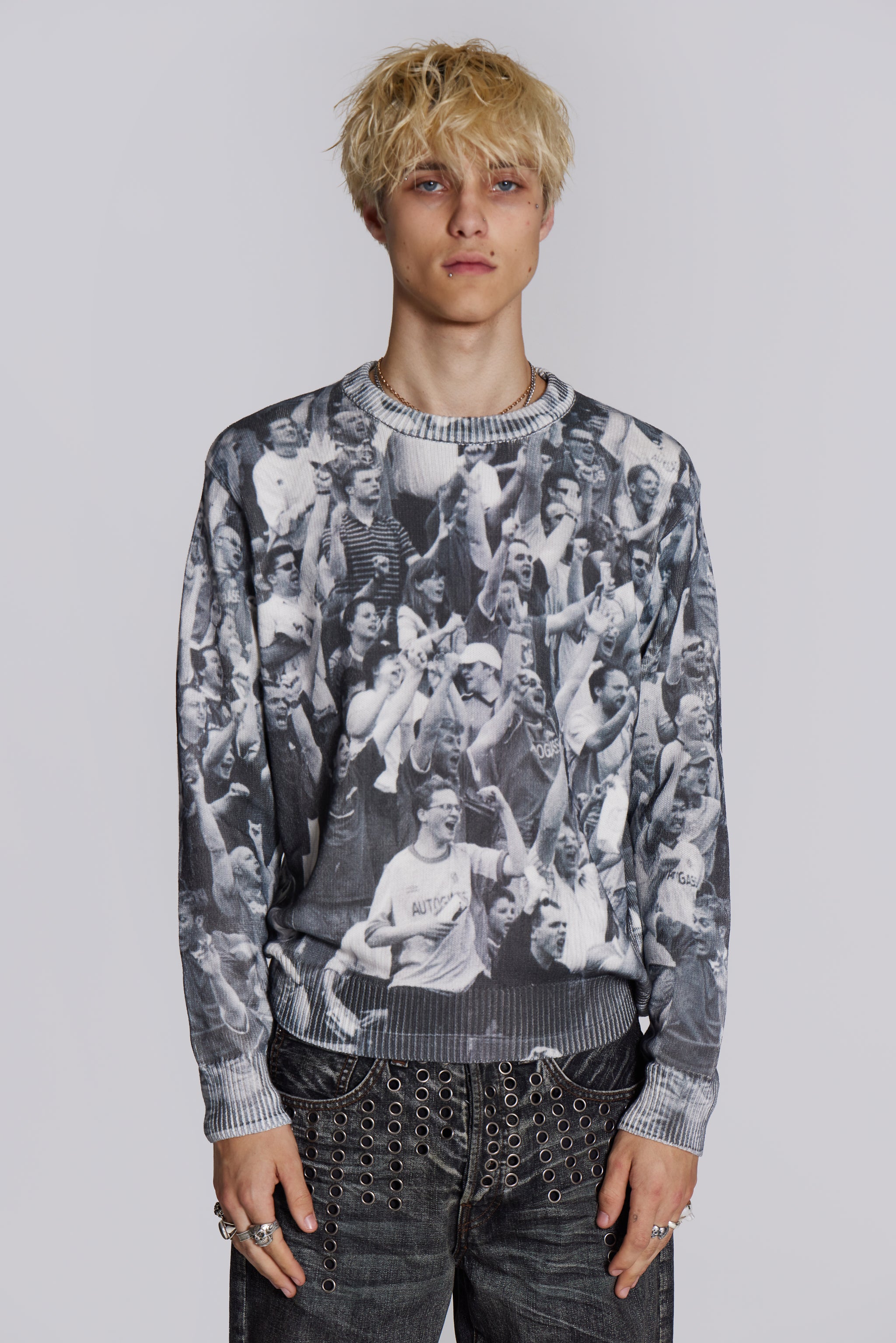 Jaded London Crowd Print Jumper