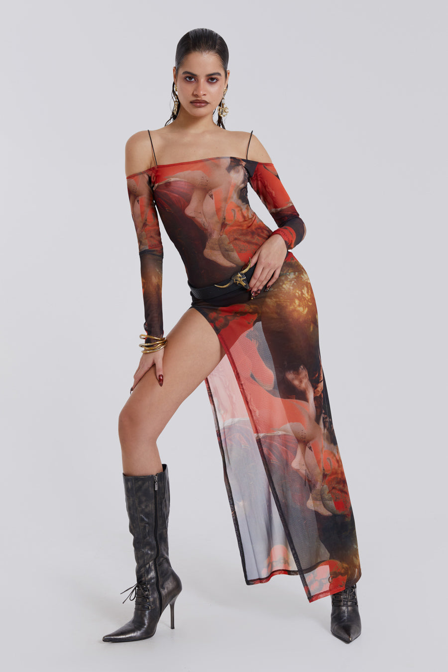 Jaded London Valencia Print Maxi Dress