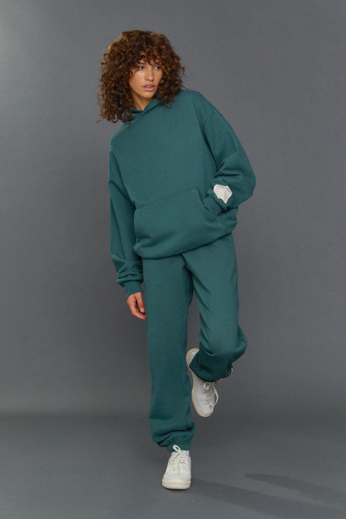 Jaded London NTRLS Dark Green Oversized Hoodie