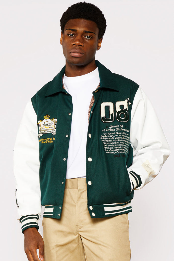 Daily Paper Hobe Varsity Jacket Green | lupon.gov.ph