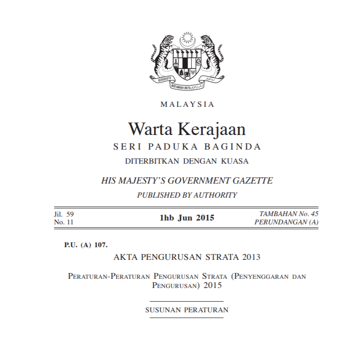 akta pengurusan strata 2015