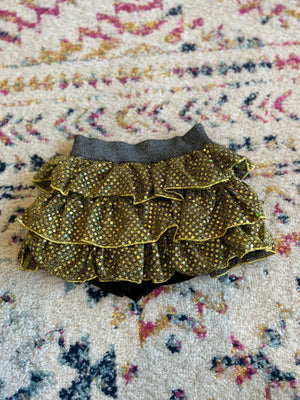 Black & Gold Sparkle Skort - Sissy & Bean