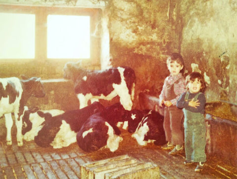 snow at her farm in spain 1980