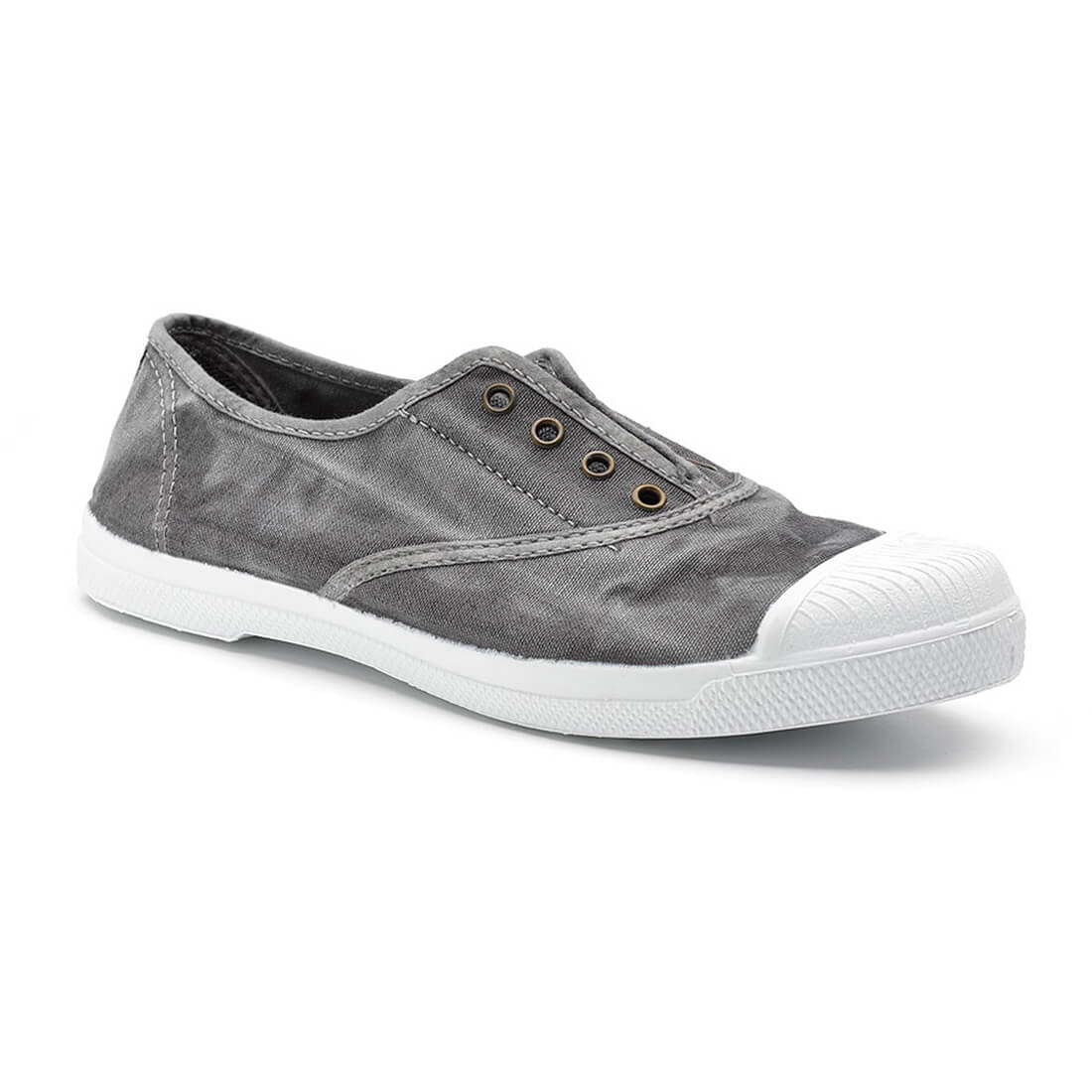 Lola Grey Cotton Plimsolls