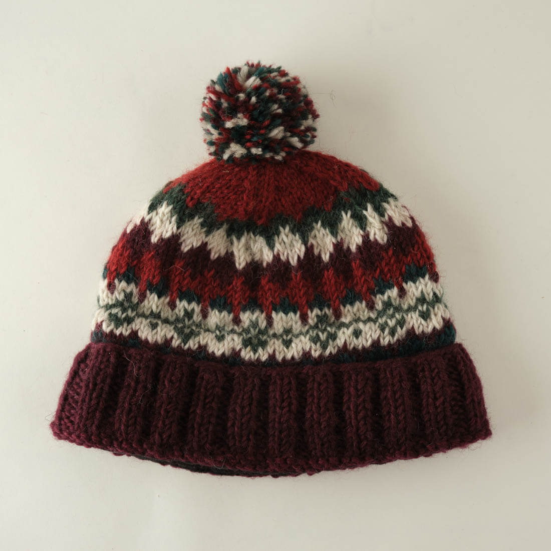 Astrid Fair Isle Knitted Bobble Hat