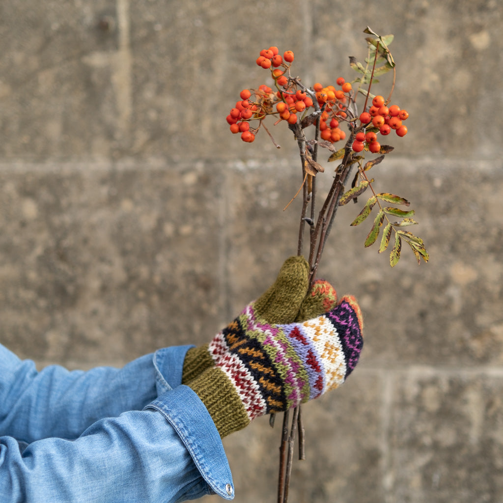 Ewa Fair Isle Full Mittens