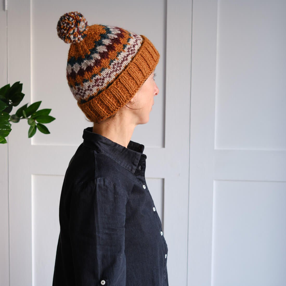 Astrid Fair Isle Wool Bobble Hat