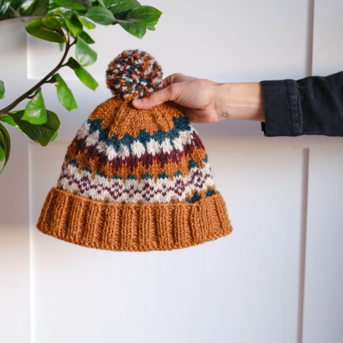 Astrid Fair Isle Wool Bobble Hat