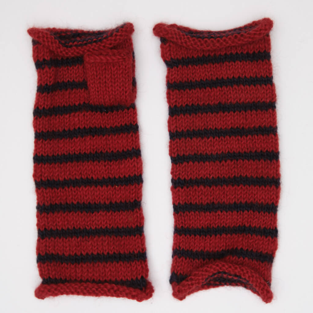 Anika Striped Wool Mittens