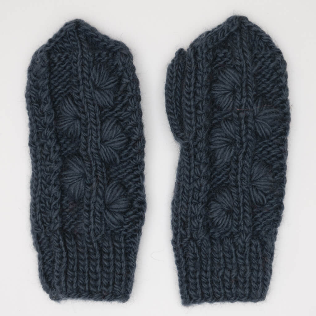 Beti Cable Knit Wool Mittens