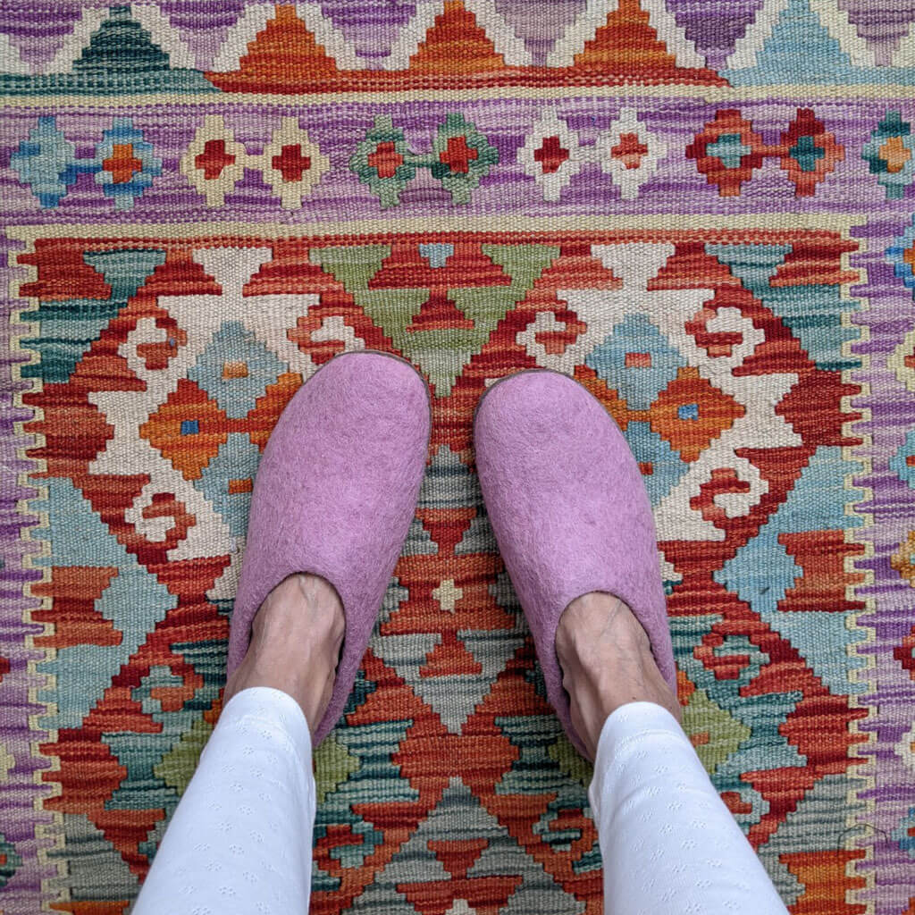 Greta Felted Wool Slippers