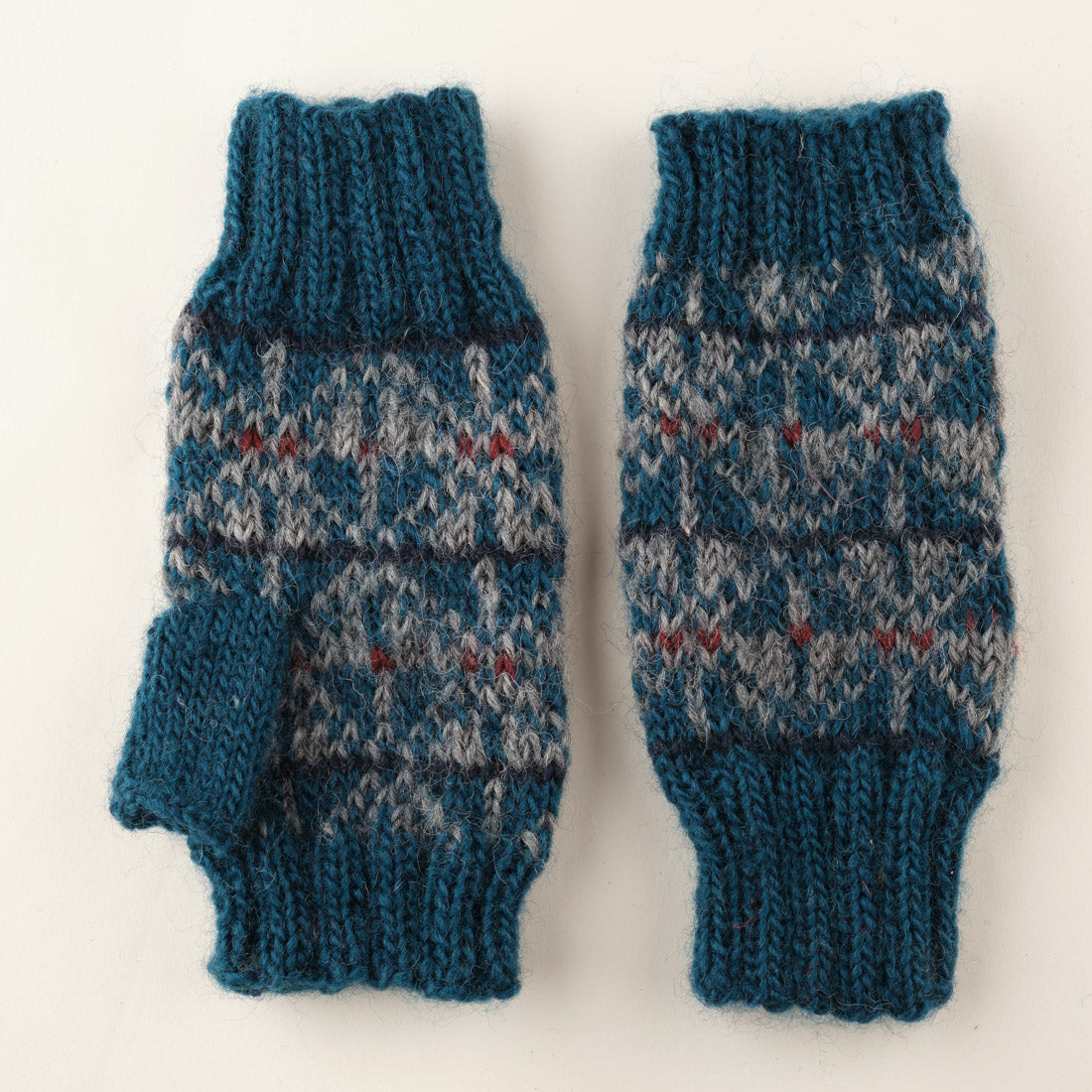 Bertie Fair Isle Finglerless Mittens