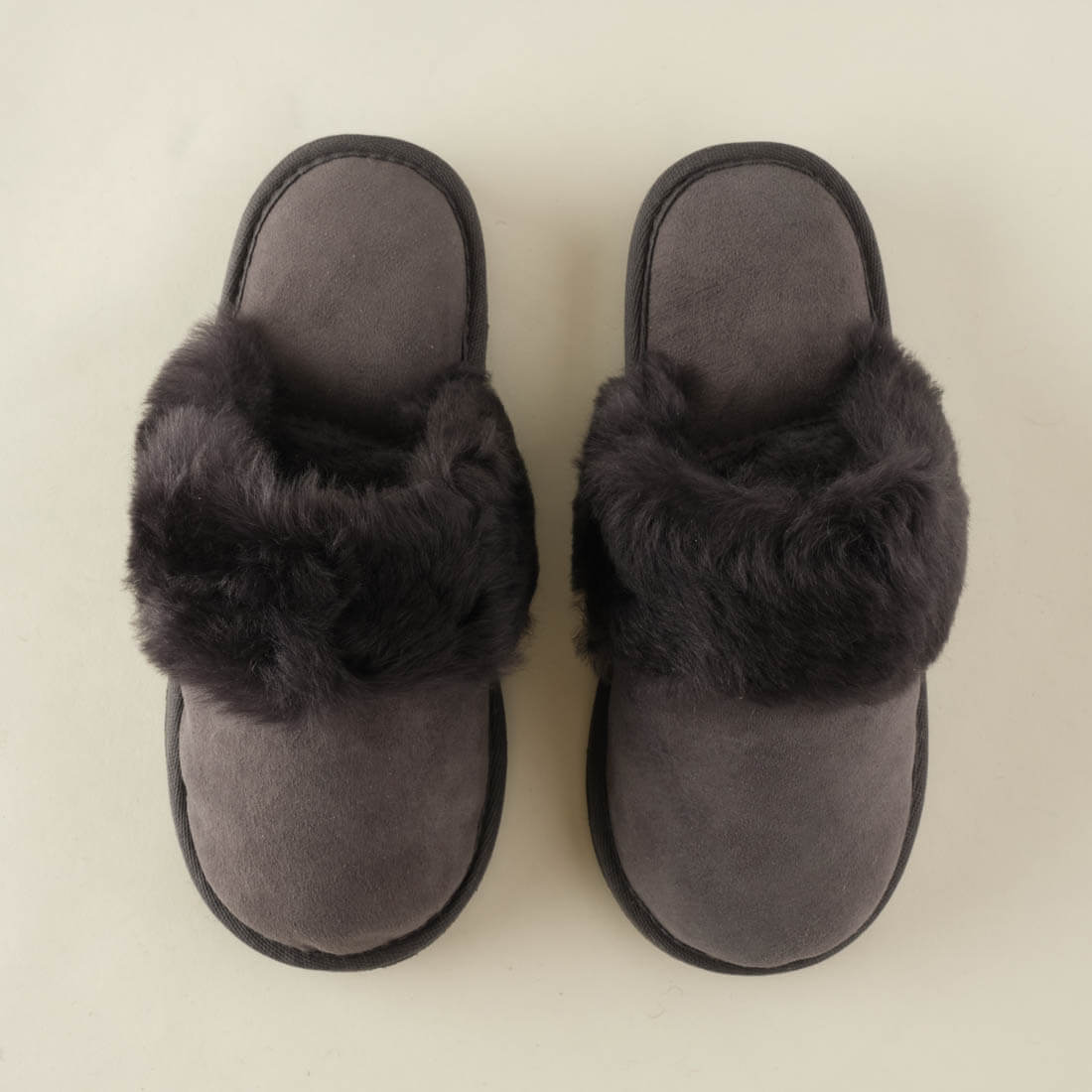 Elsie Grey Sheepskin Slippers