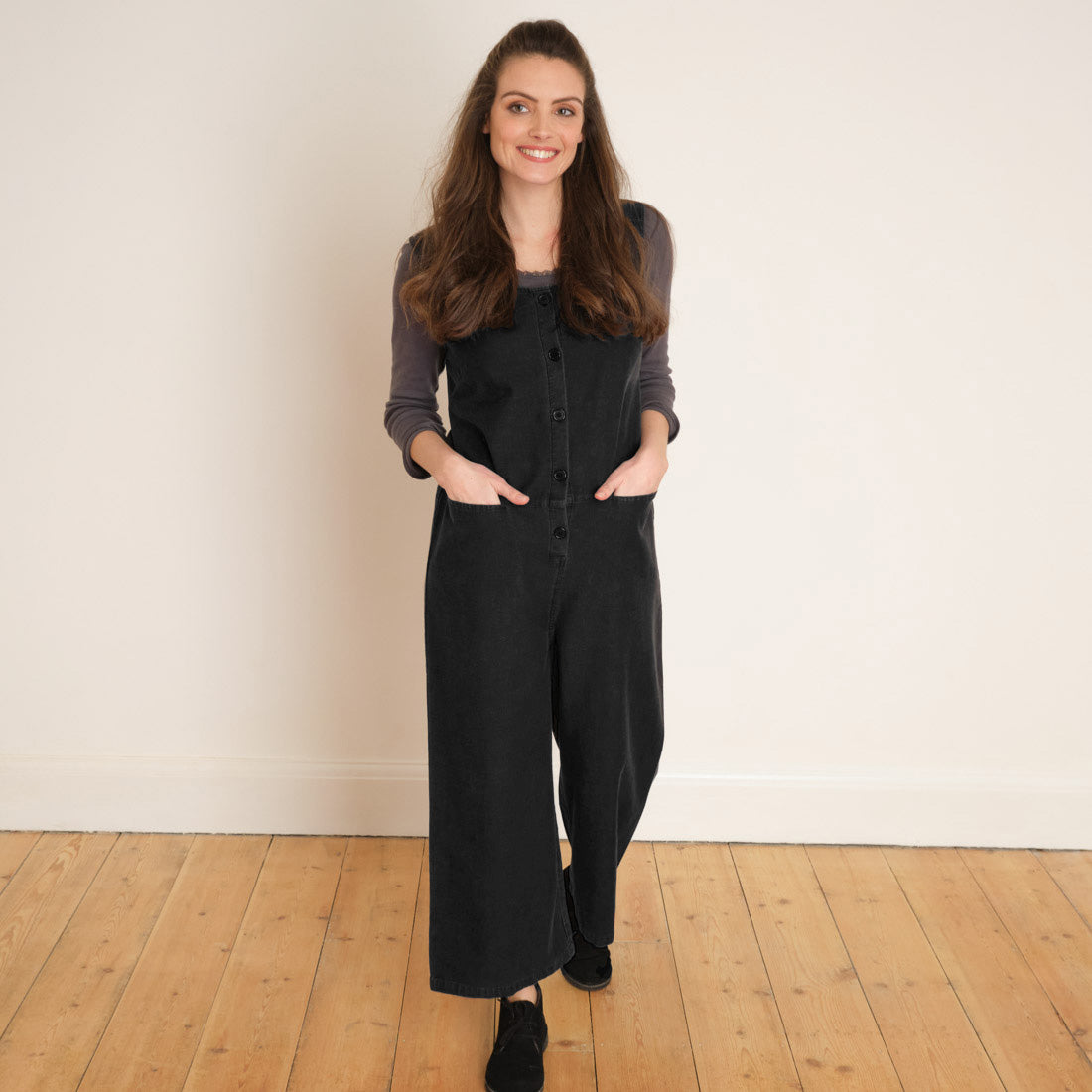 Evelyn Black Denim Jumpsuit