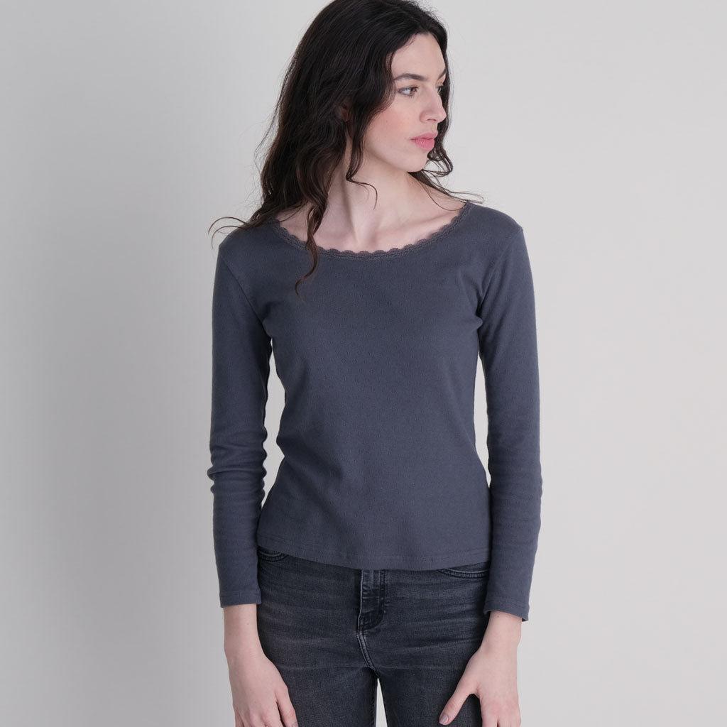 Organic Cotton Thermal T-Shirt, Grey