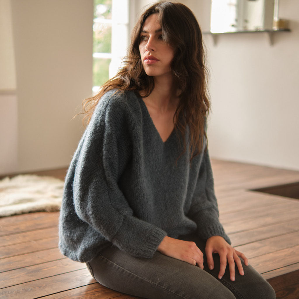 Leah V Neck Wool Jumper