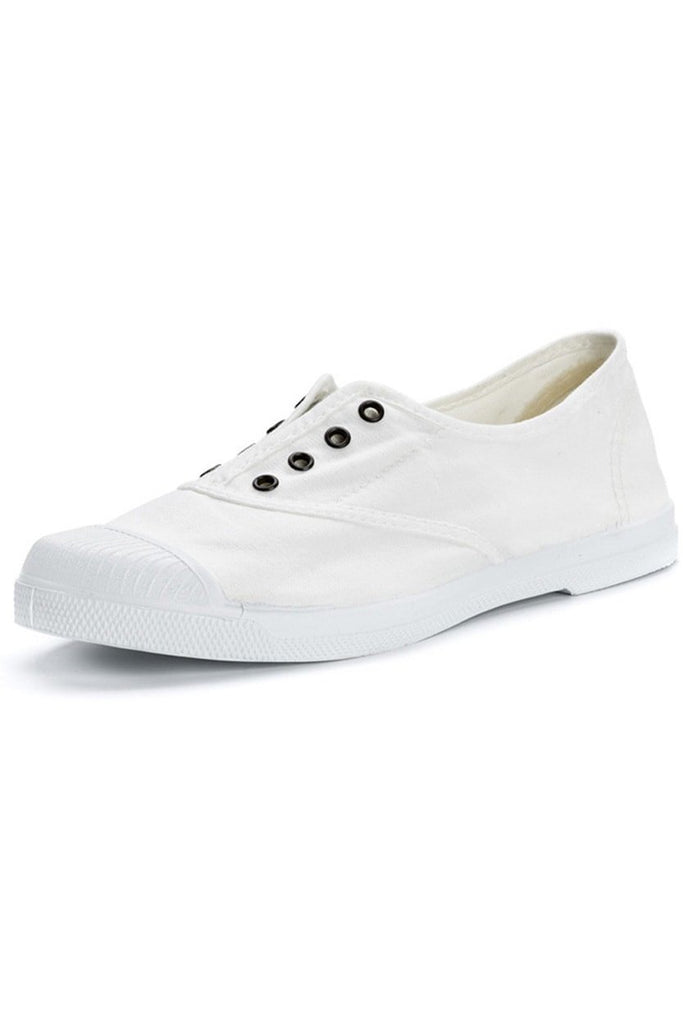 slip on white plimsolls