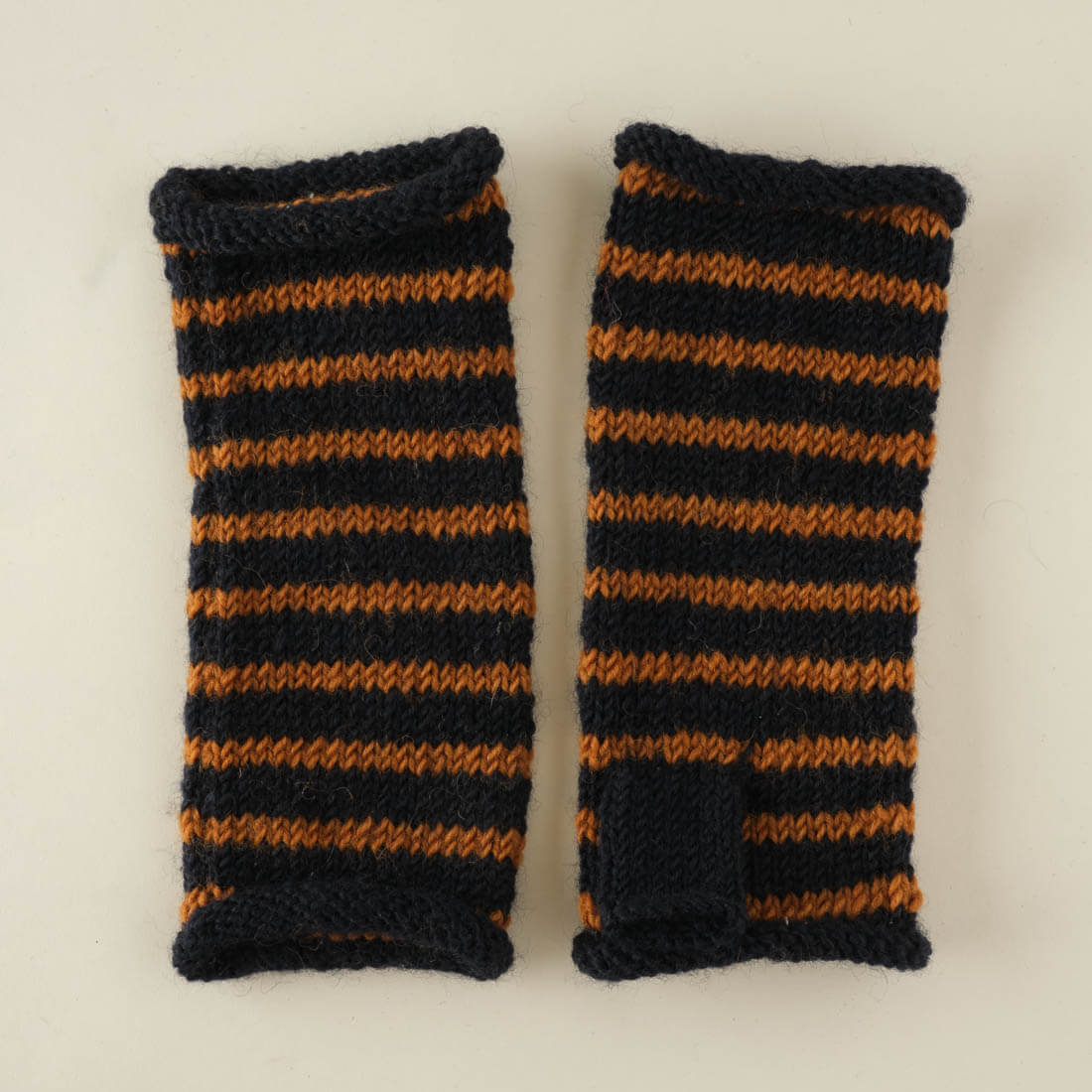 Striped Wool Mittens