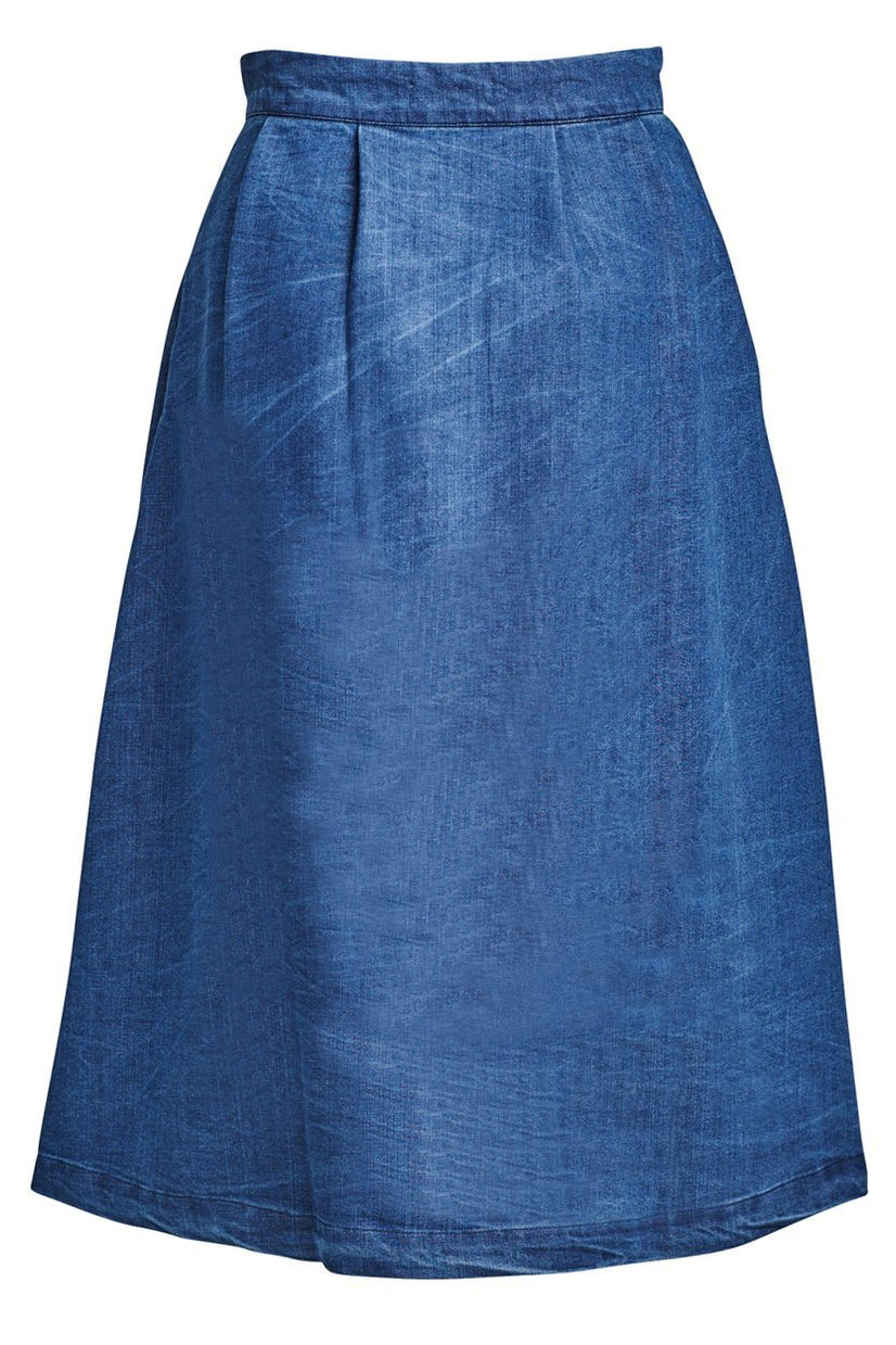 Oralie Denim Midi Skirt | by BIBICO