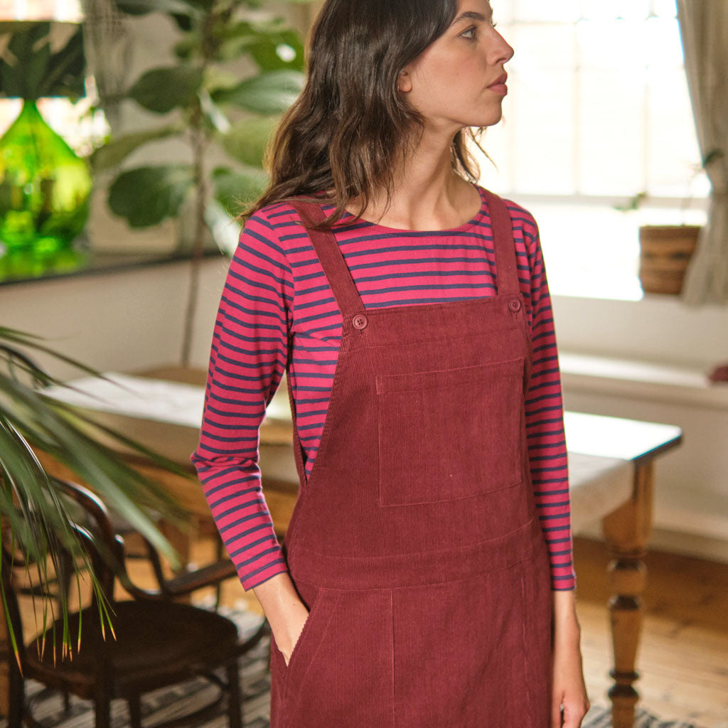 Phoebe Cord Dungaree Dress