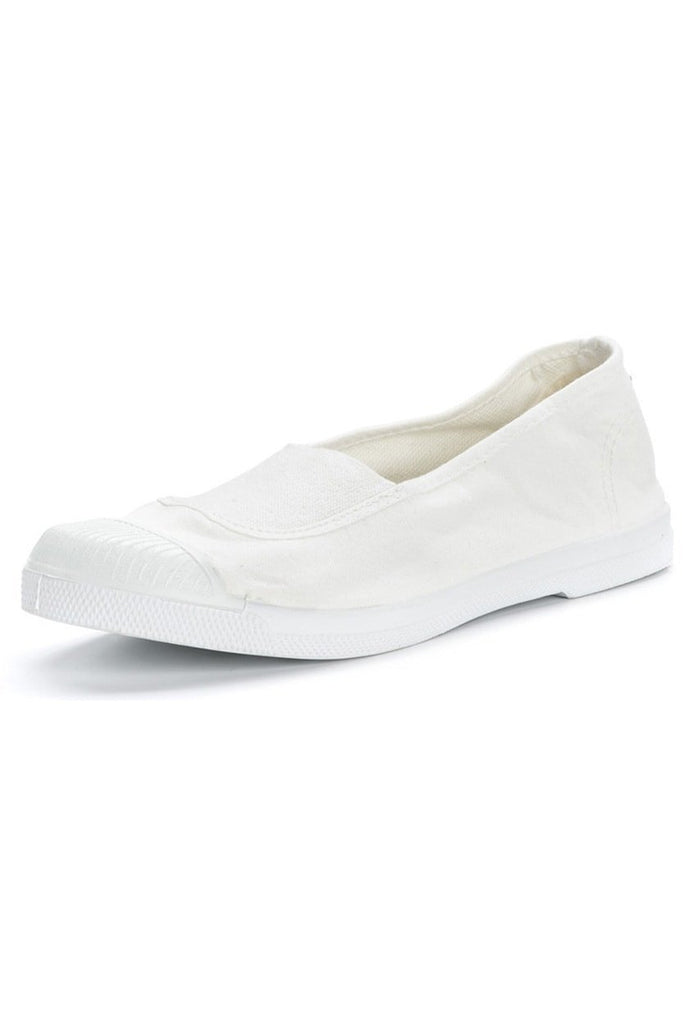 White Cotton Slip On Plimsolls | Made 