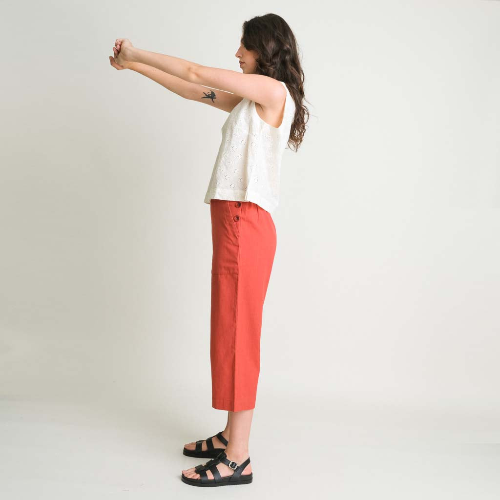 Anna Red Culottes