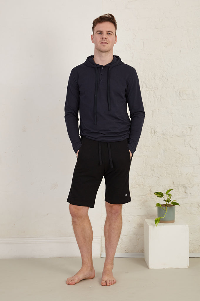 Image of Relaxed Fit Organic Cotton French Terry Jogger Shorts